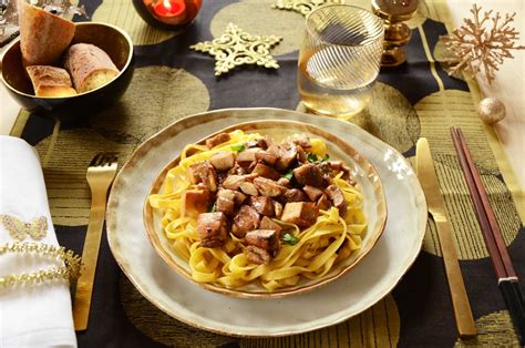 Tagliatelles Aux C Pes Et Au Foie Gras Recette Festive