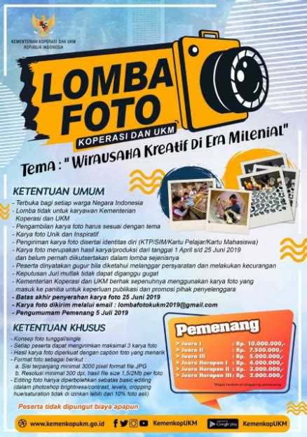 Gratis Lomba Foto Nasional Kementrian 2019 Hadiah 305 Jt Info