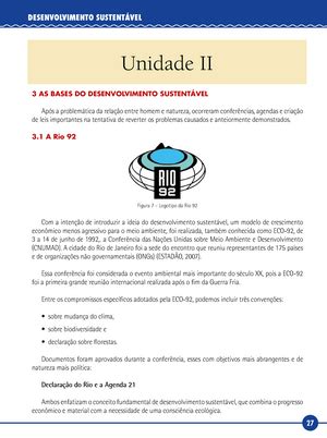 Desenvolvimento Sustentável Questionário Unidade II UNIP 2022