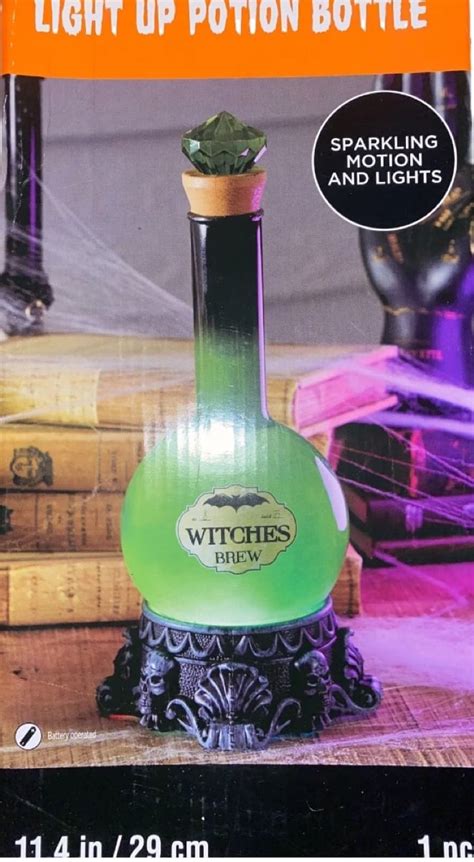 Ashland Witches Brew Sparkling Motion And Light Up Potion Bottle New In