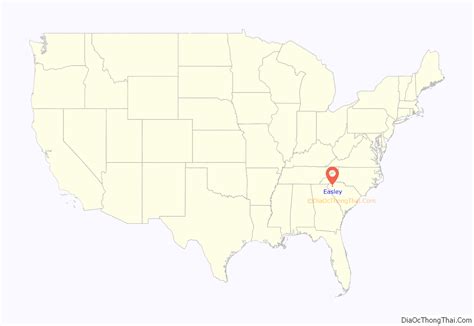 map  easley city thong thai real