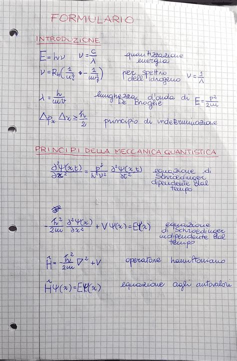 Formulario Di Chimica Fisica 2 Schemi E Mappe Concettuali Di Chimica