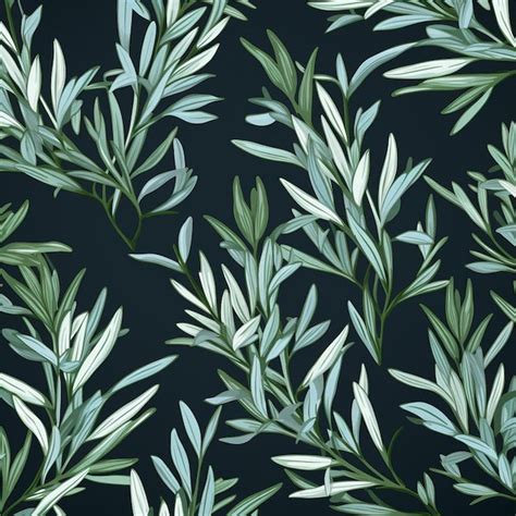 Premium Ai Image A Seamless Pattern Of Green Leaves And Branches With