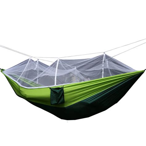 Outdoor Camping Hiking Tent Sleeping Mosquito Net Hammock 210T ...