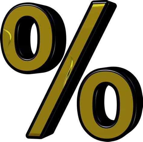 Gold Percentage Sign Free Stock Photo - Public Domain Pictures