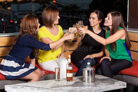 Girls night out stock image. Image of drinks, adult, cheers - 34999921