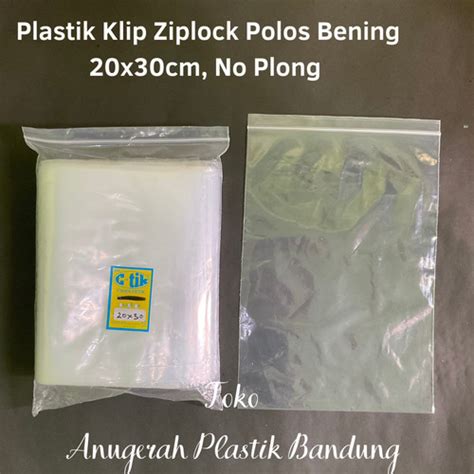 Jual Plastik Klip Ziplock Polos Bening 20x30 Plastik Packing Baju