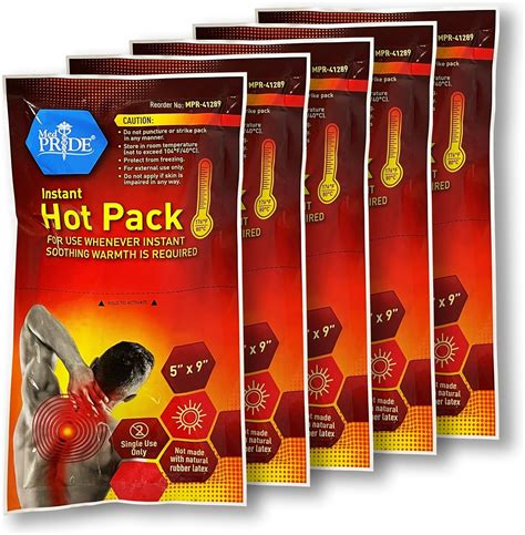 Medpride Instant Hot Packs 5 X 9 Packs 24 Pack Disposable Instant