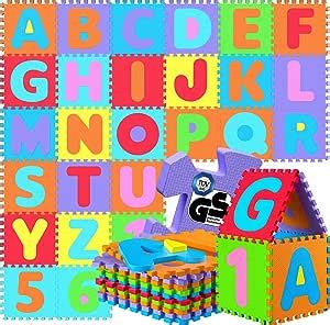 Puzzle Tapis Mousse B B Alphabet Et Chiffres Pi Ces Dalles X