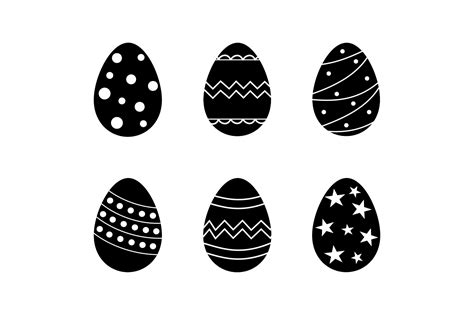 Black and White Easter Eggs Illustration Graphic by Puja Ywang ...