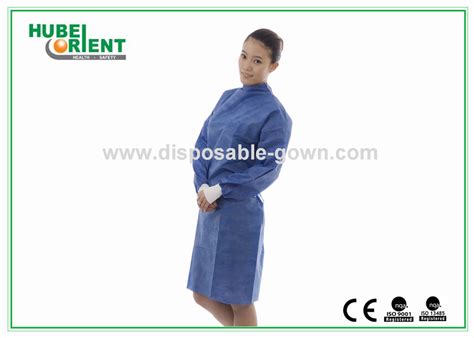 Waterproof Disposable Medical Sms Isolation Gown With Knitted Wrist