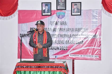 Bupati Mbd Lantik Pj Kepala Desa Persiapan Wooronno