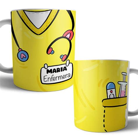 Taza Bata Uniforme Personalizada Profesiones Amarilla Taza Tazas