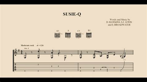 Susie Q Ccr Guitar Lesson With Tab Guitar Songbook Youtube