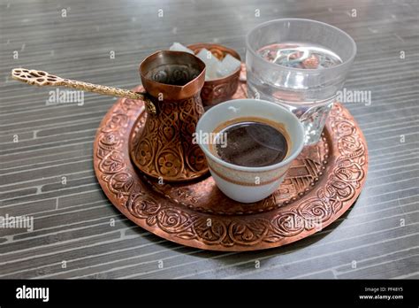 Traditional coffee and old dishes, Bosnian culture Stock Photo - Alamy