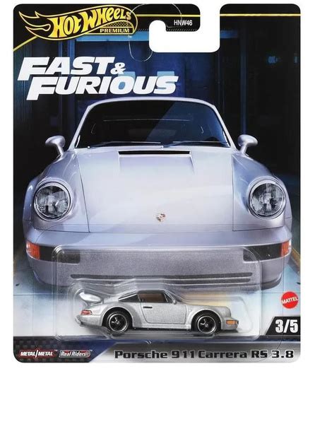 Машинка Hot Wheels Premium Real Rider Porsche Carrera RS Хот Вилс Премиум Порш