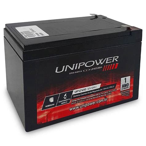 Bateria Selada Agm 12v 12ah First Power Fp12120 Nobreak Alarme Casas