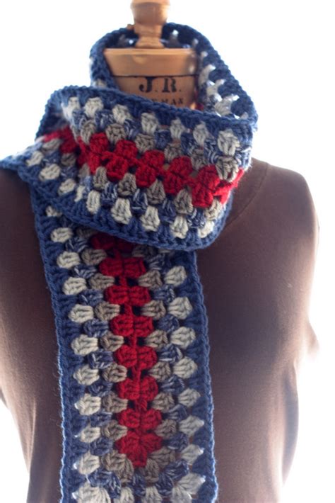 Crochet Striped Scarf Pattern