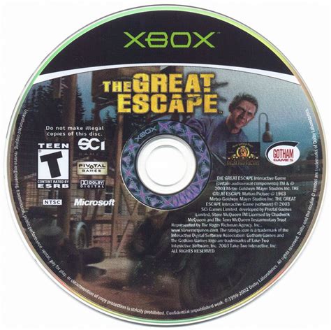 The Great Escape cover or packaging material - MobyGames