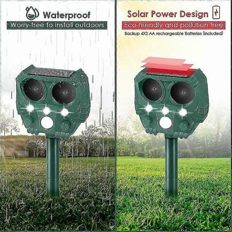 Garden Fox Repellent Solar Powered And Waterproof Animal Deterrent