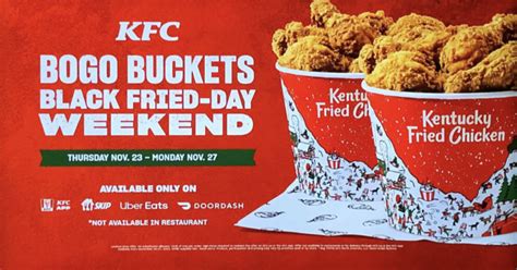 Kfc Canada Black Friday Promotion Bogo Buckets November To