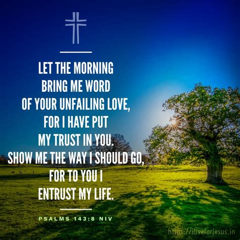psalm 143:8 Archives - I Live For JESUS