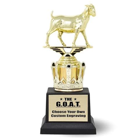 An Award Trophy With A Golden Goat On Top