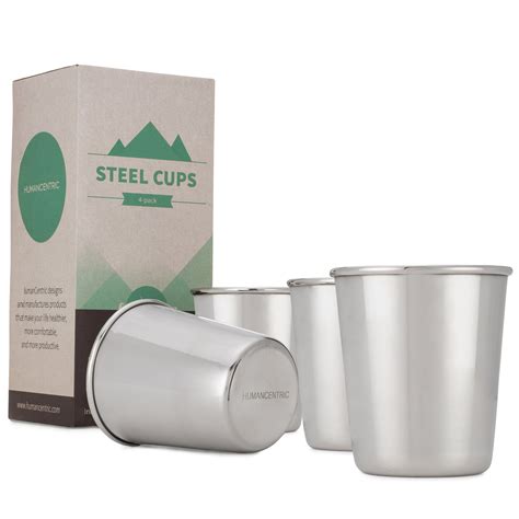 Stainless Steel Cups 8 Oz Cup Set Of 4 Compact And Convenient Size