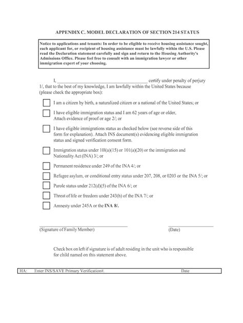 Fillable Online Declaration Of Section 214 Status Form For Maryland Fill Fax Email Print