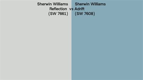 Sherwin Williams Reflection Vs Adrift Side By Side Comparison