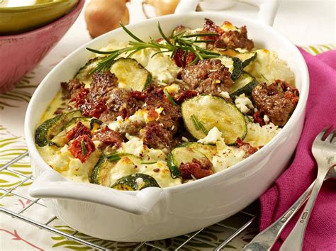 Zucchini Hackfleisch Auflauf Mit Feta Rezept Lecker