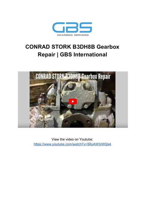 Calam O Conrad Stork B Dh B Gearbox Repair Gbs International