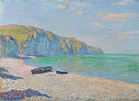 Beach And Cliffs At Pourville By Claude Monet Reproduction Painting For