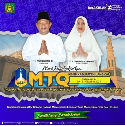 Mari Kita Sukseskan Mtq Ke Kabupaten Langkat Wujudkan Masyarakat