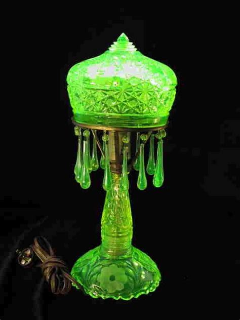 Lamp Vaseline Glass Vaseline Glass Glass Lamp Antique Glass