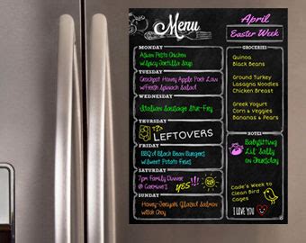 3 Easy Ideas For A Kitchen Chalkboard Menu Planner