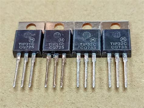 4 X Motorola Tip31 Tp31c Tip32 Tip32c Medium Power Transistor Ebay