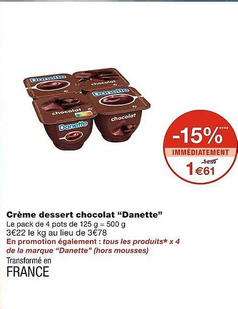 Promo Cr Me Dessert Chocolat Danette Chez Monoprix Icatalogue Fr