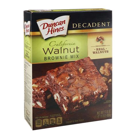 Duncan Hines Decadent Walnut Brownie Mix Shop Baking Ingredients At H E B Brownie Mix