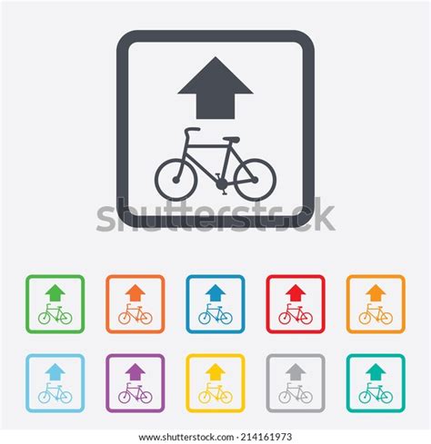 Bicycle Path Trail Sign Icon Cycle Stock Vector Royalty Free