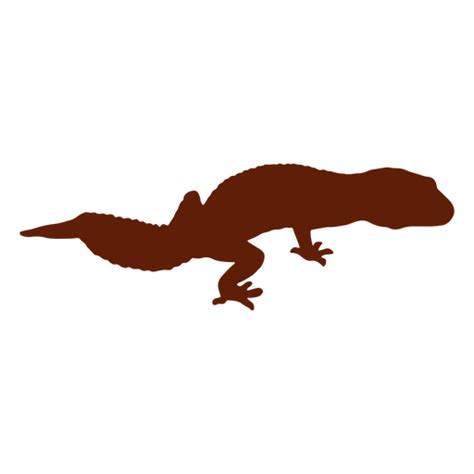 Diseño Png Y Svg De Silueta De Vista Trasera De Lagarto Gecko Para