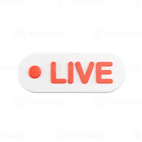 3d Rendering Of Live Streaming Icon 33260396 Png