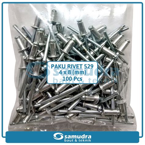 Jual Smd Paku Rivet Pcs X Mm Blind Rifet Tembak Aluminium