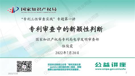 2022年第32期：专利审查中的新颖性判断 文库 报告厅