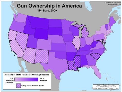 Evans Map Blog The Geography Of Gun Ownership Us Edition