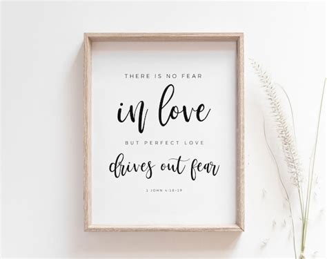 There Is No Fear In Love 1 John 4 18 19 Love Bible Verse Etsy