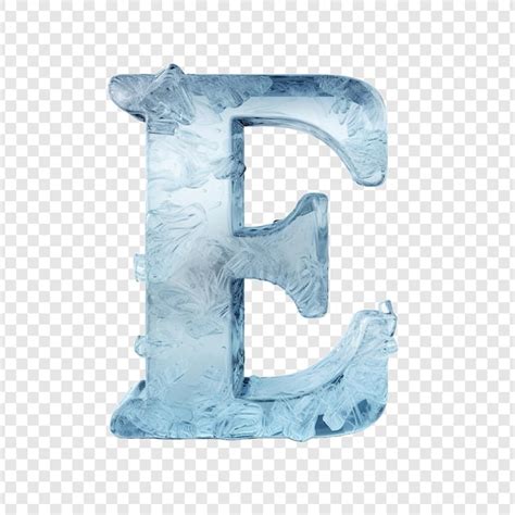 buchstabe  mit eiselementen eis aus eis  isoliert auf transparentem