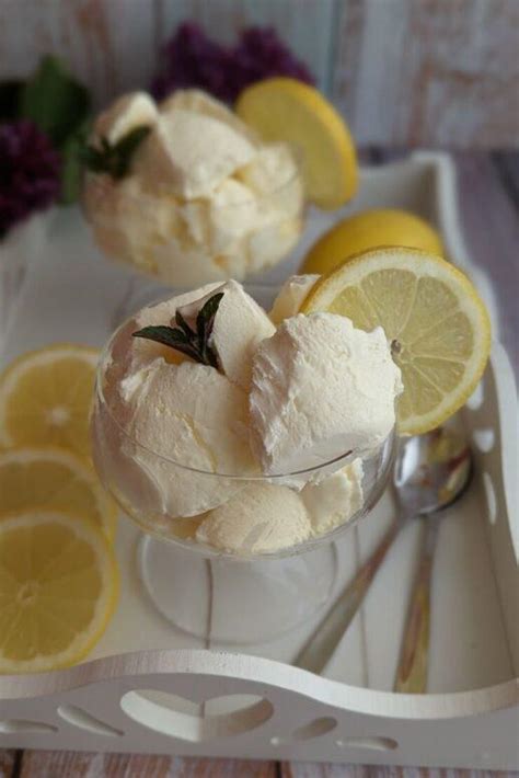 Homemade Lemon Ice Cream Creamy Egg Free Recipe