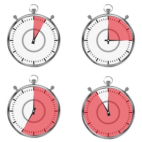 Stoppuhr timer uhr klassischer stoppuhr icon set isoliert auf weißem