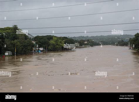 The Marikina River Water Level Rises Up To 16 8 Meter Which Triggers